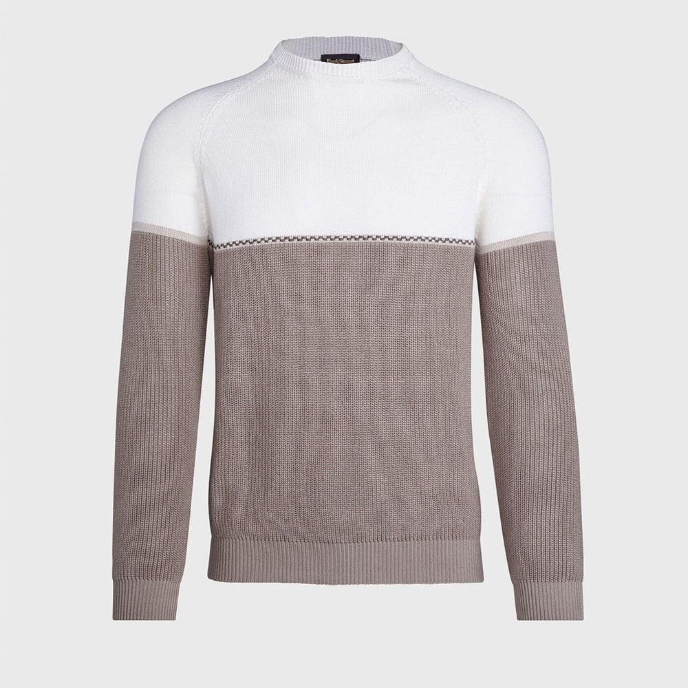Paul Stuart Silk/Leather Sweater
